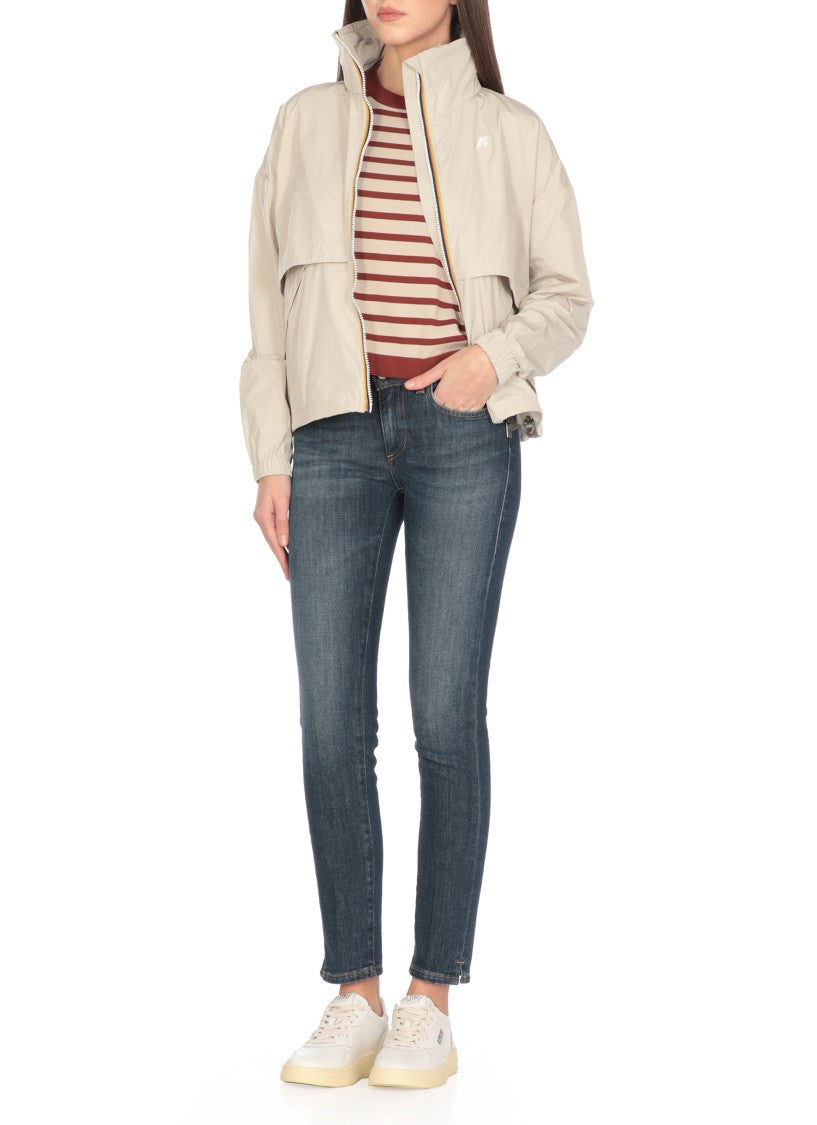 K-Way Beige Aubette Memory Touch Jacket