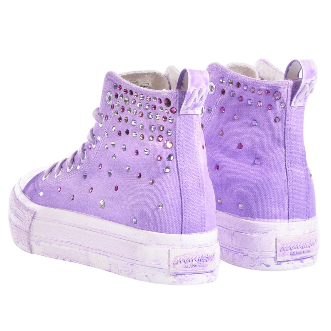 Mimanera Lilac Darling Handcrafted Swarovski Platform Sneakers
