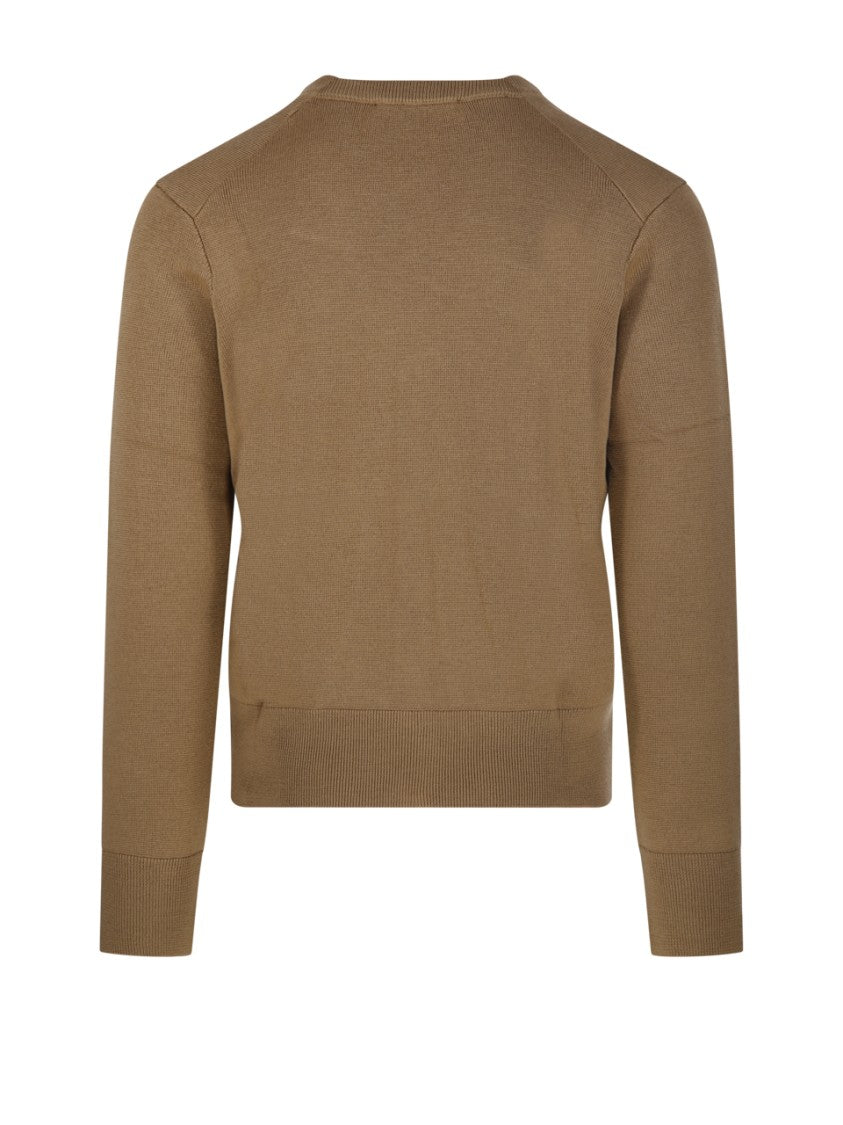 Ami Adc V Neck Merino Cardigan