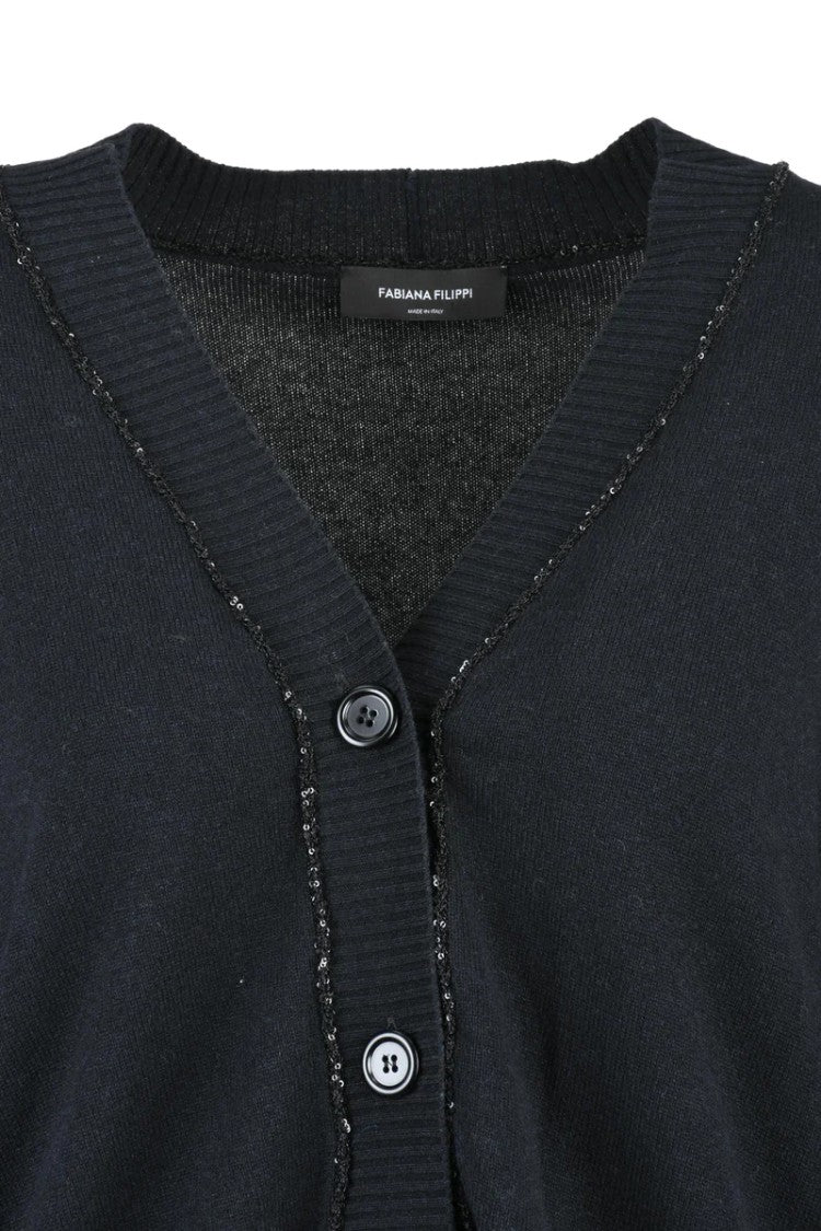 Fabiana Filippi Button Cardigan - Black