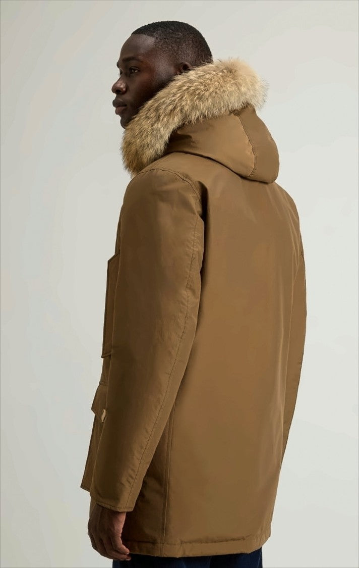 Woolrich Water-Resistant Anorak With Detachable Coyote Fur Trim