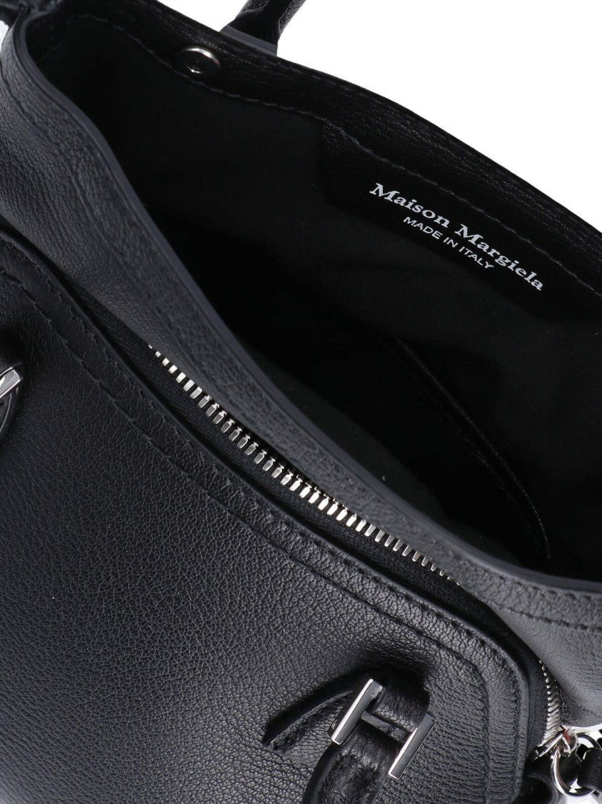 Maison Margiela Structured Textured Leather Shoulder Bag