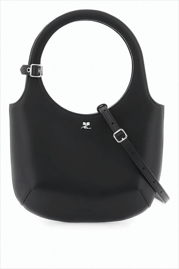 Courrèges Calf Leather Tote Bag With Adjustable Strap