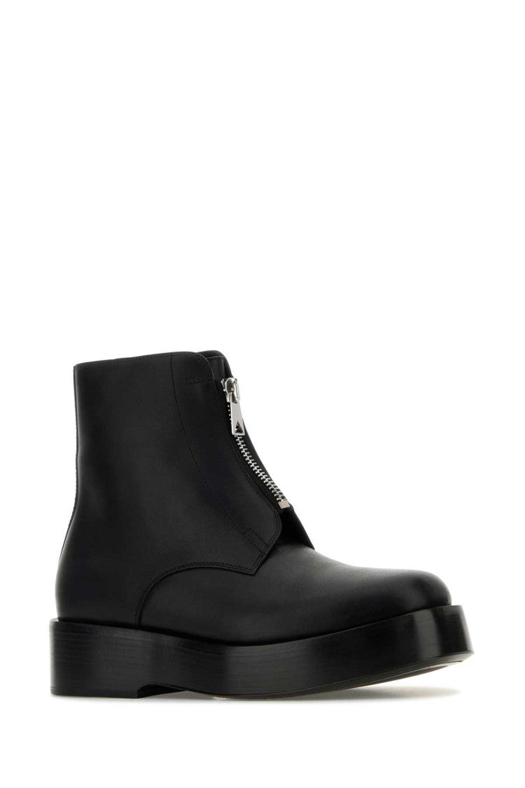 Bottega Veneta Black Leather Torino Ankle Boots