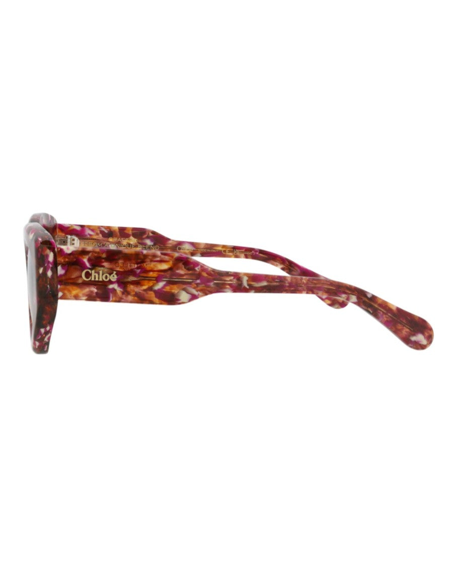 Chloé Cat Eye-Frame Recycled Acetate Sunglasses With Vibrant Tortoiseshell Pattern