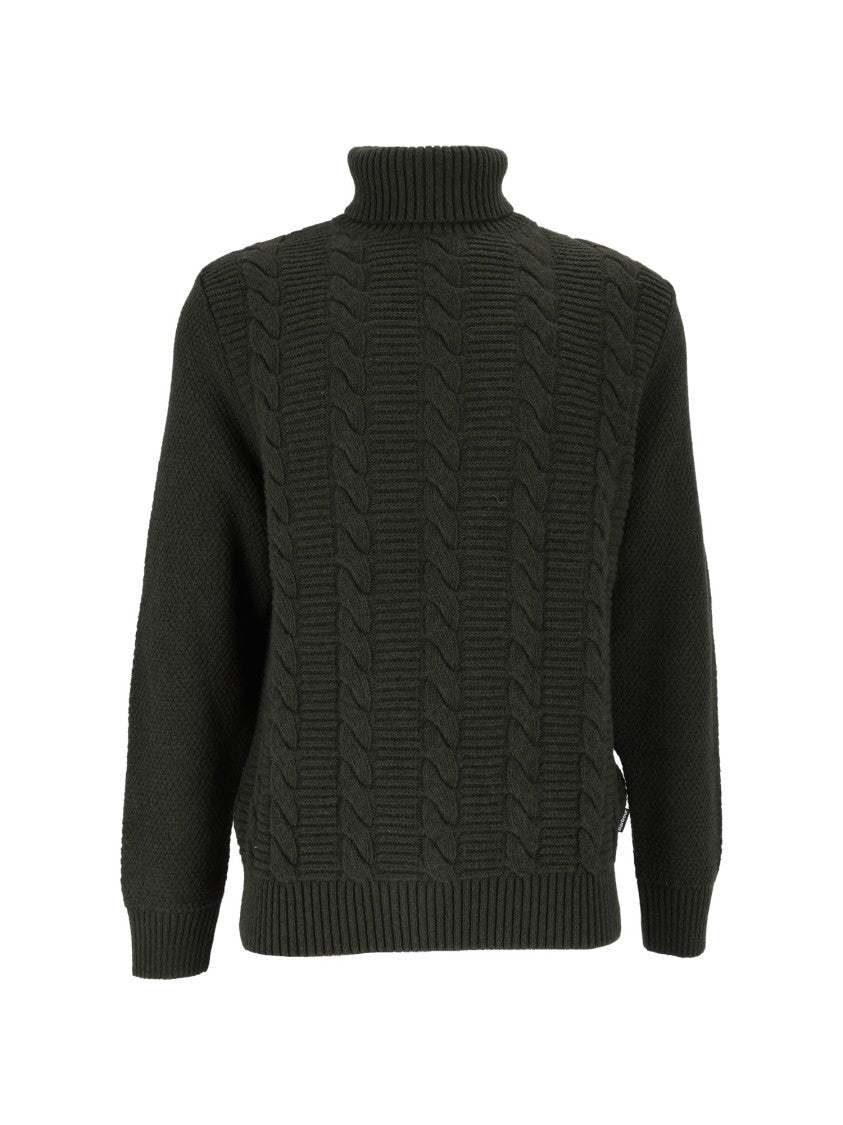 Barbour Textured Cable-Knit Wool Rollneck Sweater
