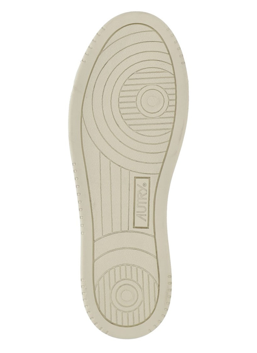 Autry White Animalier Platform Leather Sneakers