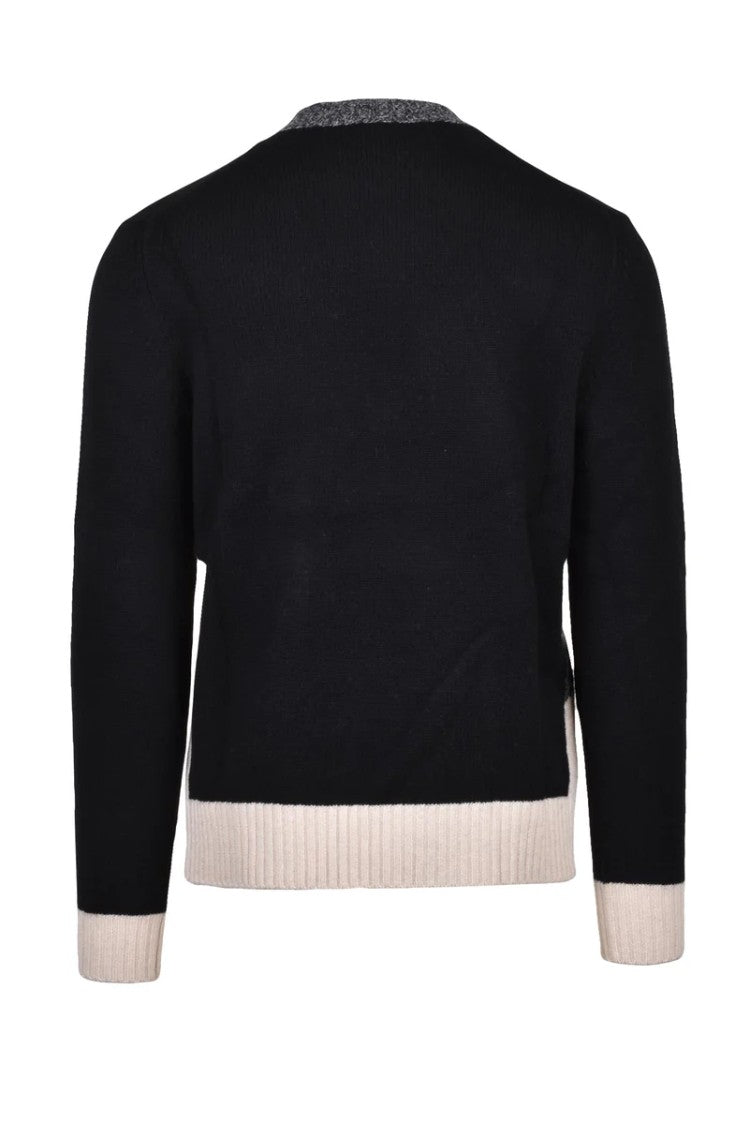 Ballantyne Crew Neck Pullover - Beige/Black