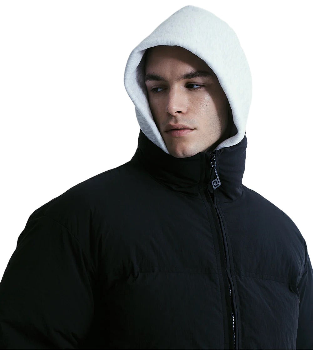 Perplex Black Cropped Oversized Down Jacket