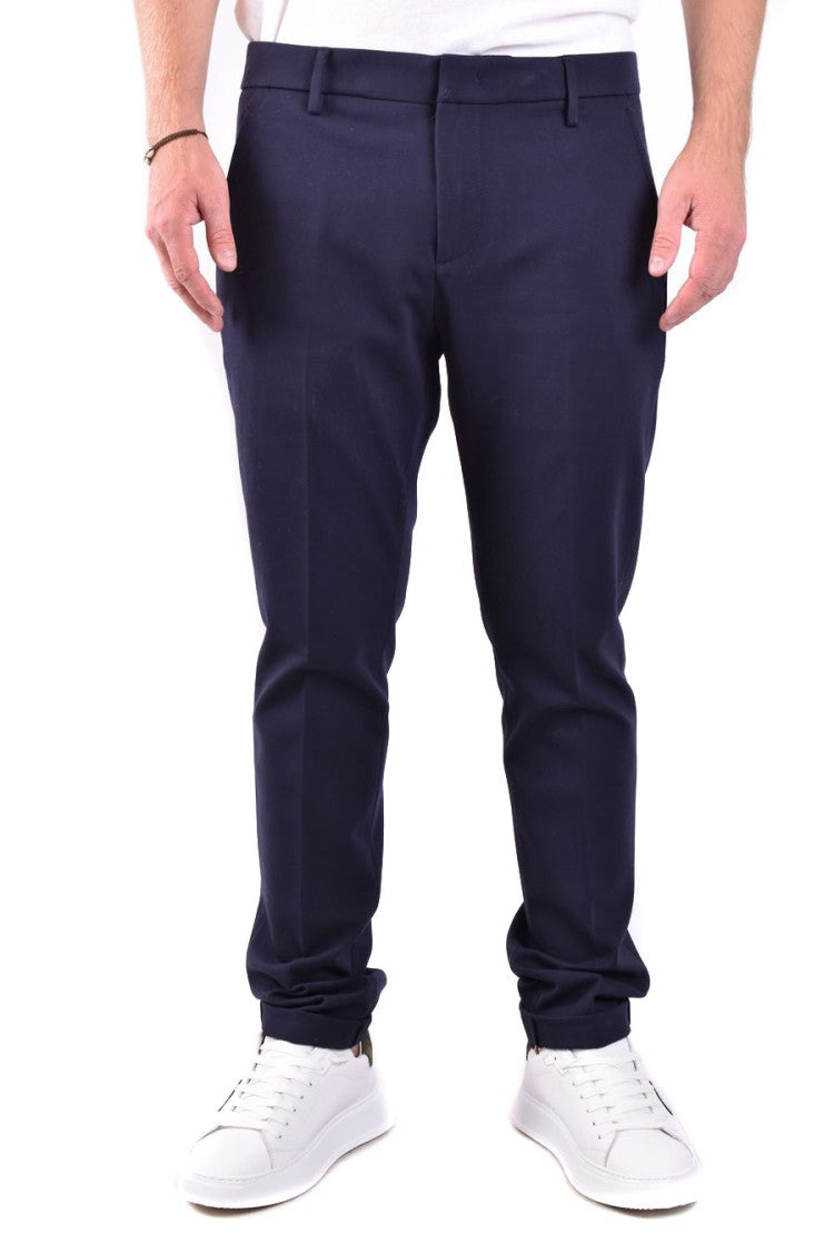 Dondup Blue Viscose Blend Trousers