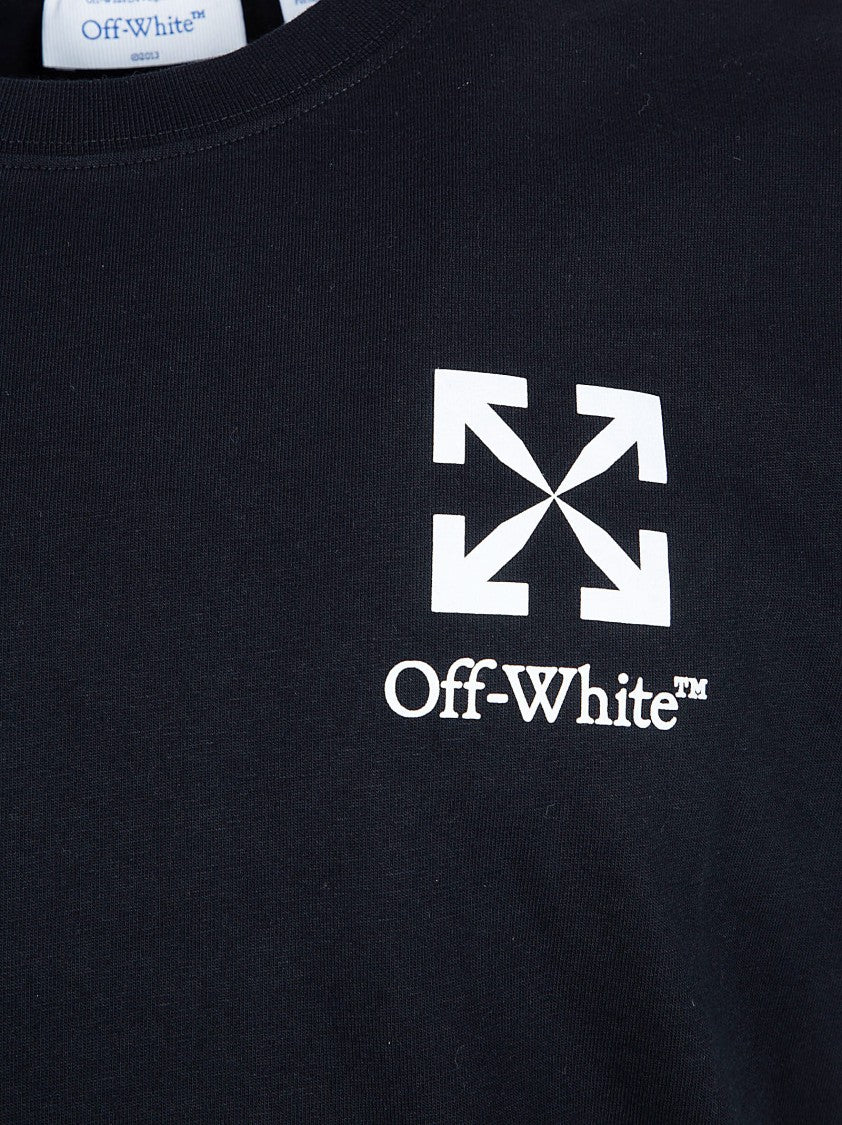 Off-White Slim Fit Minimalist Black T-Shirt With Iconic Arrow Logo