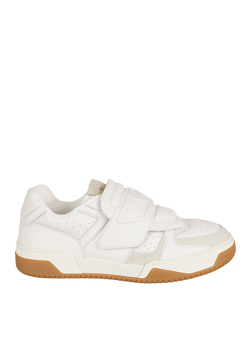 Valentino Garavani White Calfskin Sneakers With Velcro