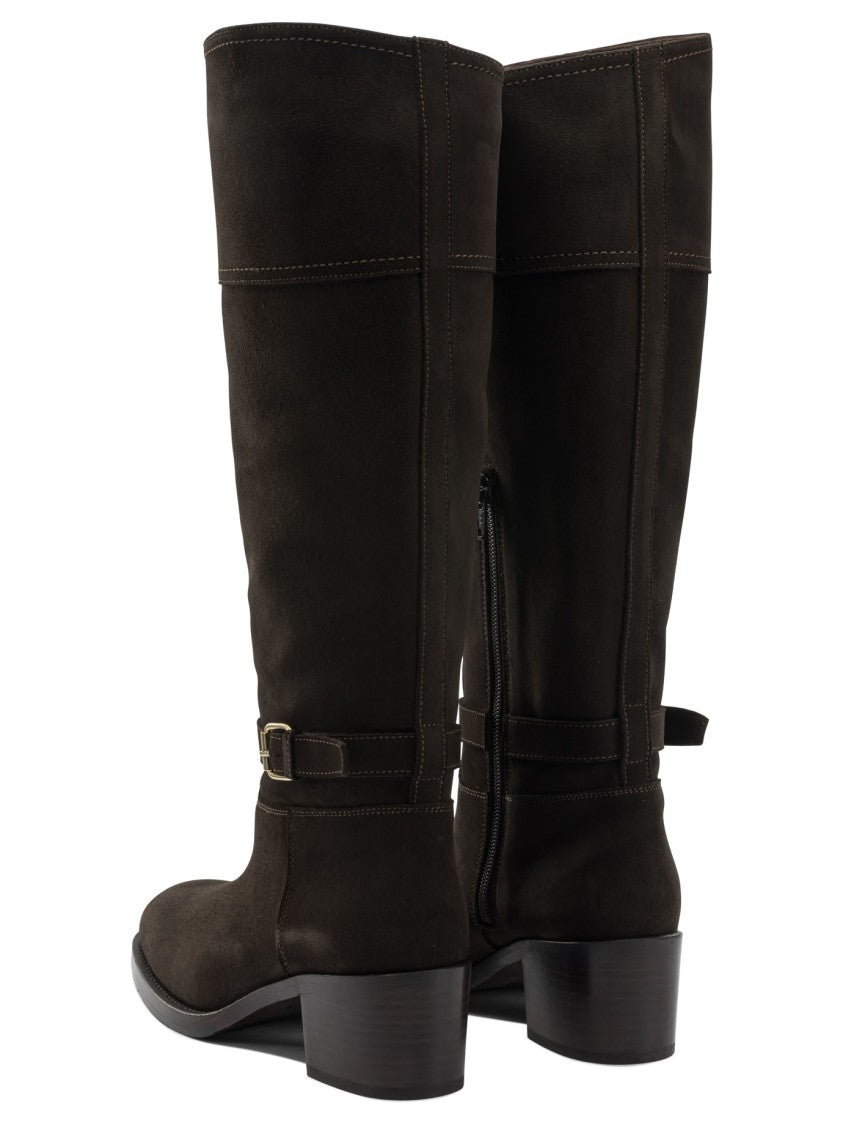 Maretto Knee-High Leather Ankle Boots
