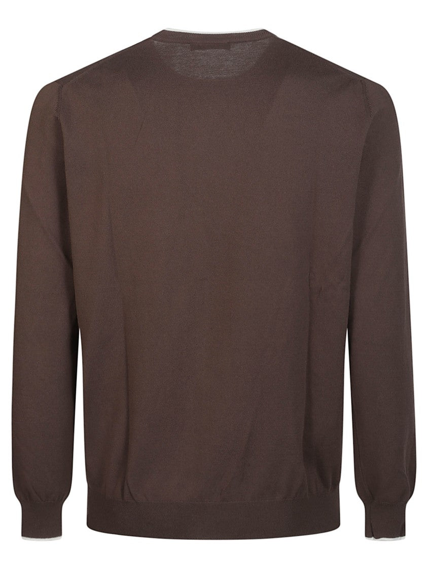 Fay Round Neck Cotton Sweater