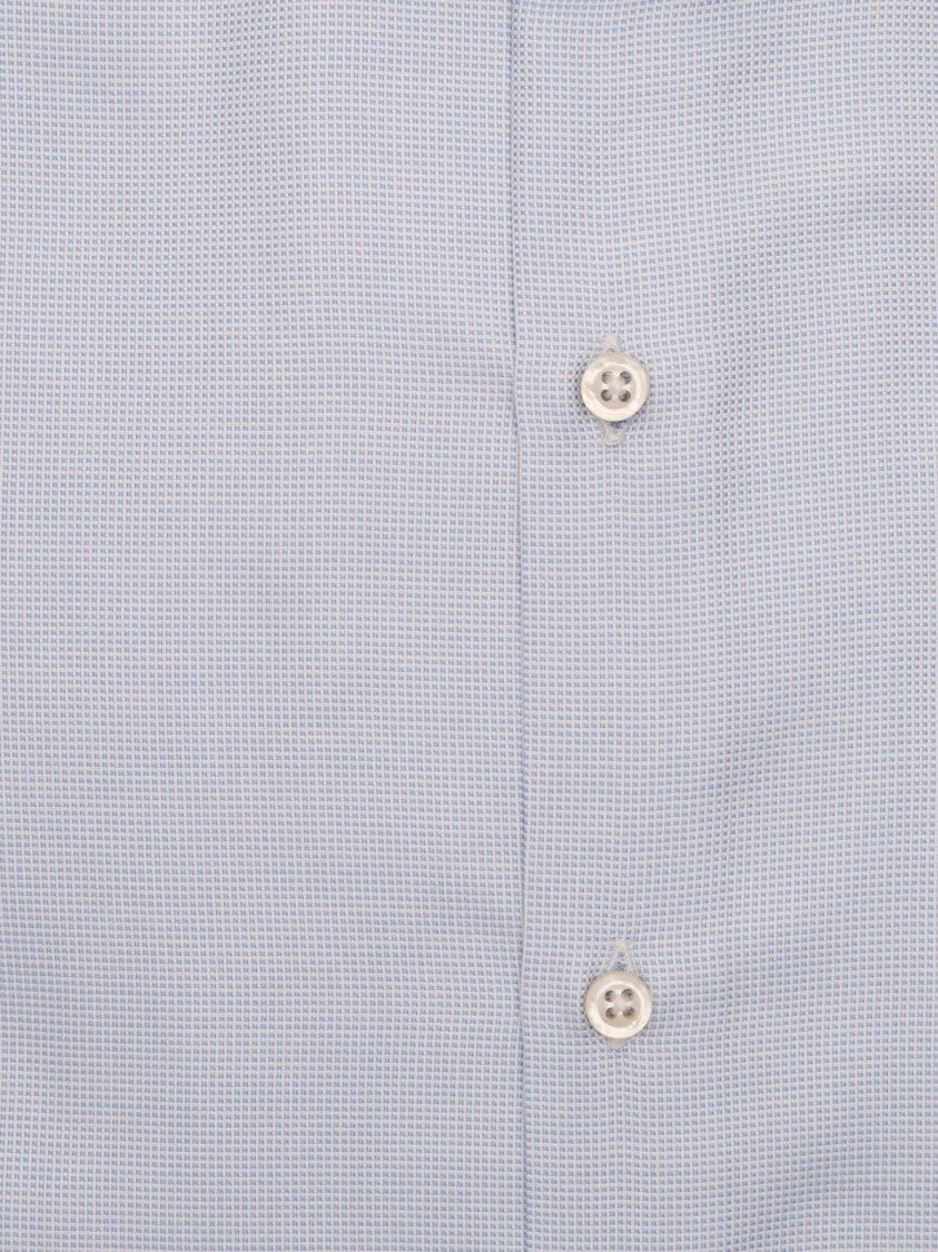 Sartoria Del Campo-Sonrisa Micro Patterned Dress Casual Shirt