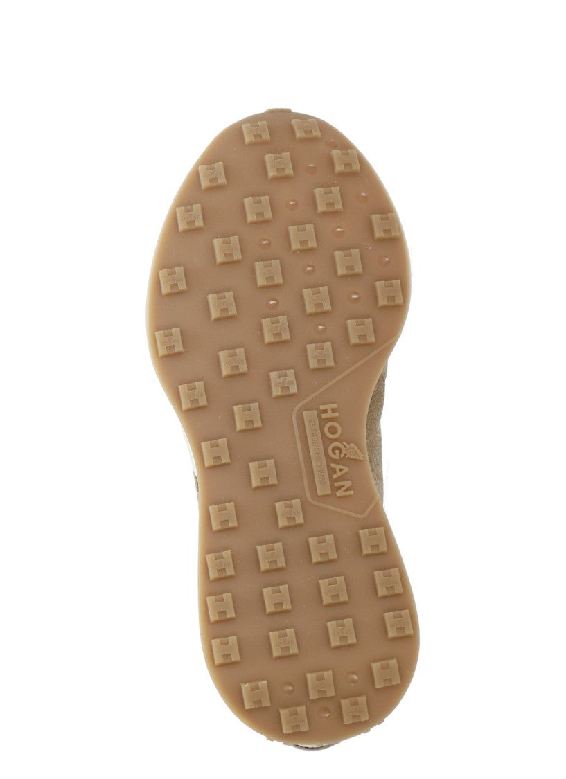 Hogan Brown Suede Low-Top Sneakers