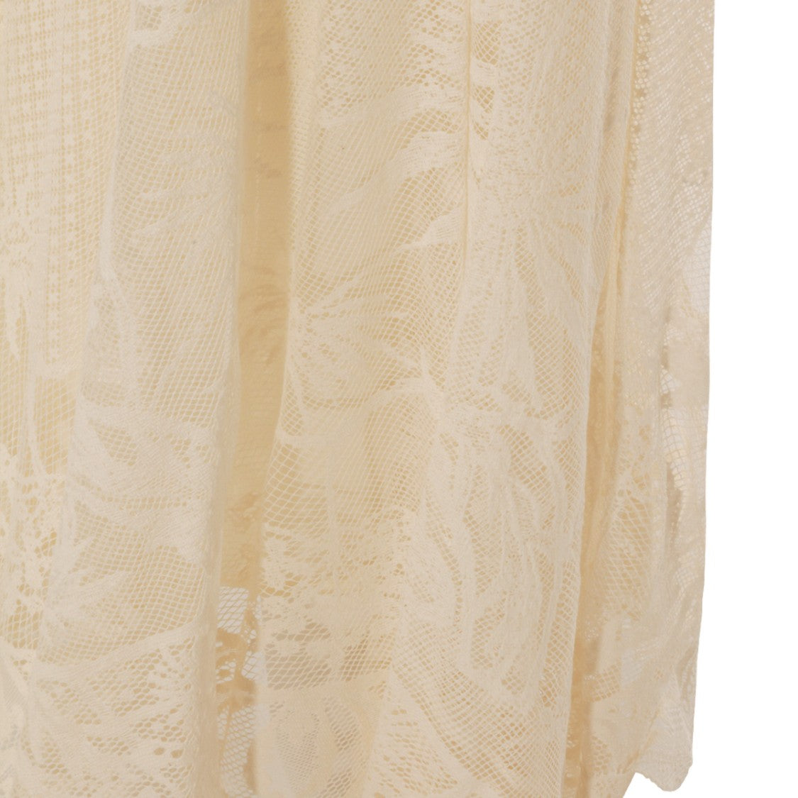 Fabiana Filippi Sheer Floral Lace Midi Skirt With Scalloped Hem