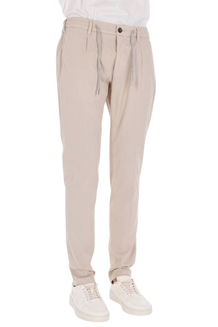 Eleventy Sabbia Stretch Cotton-Silk Joggers