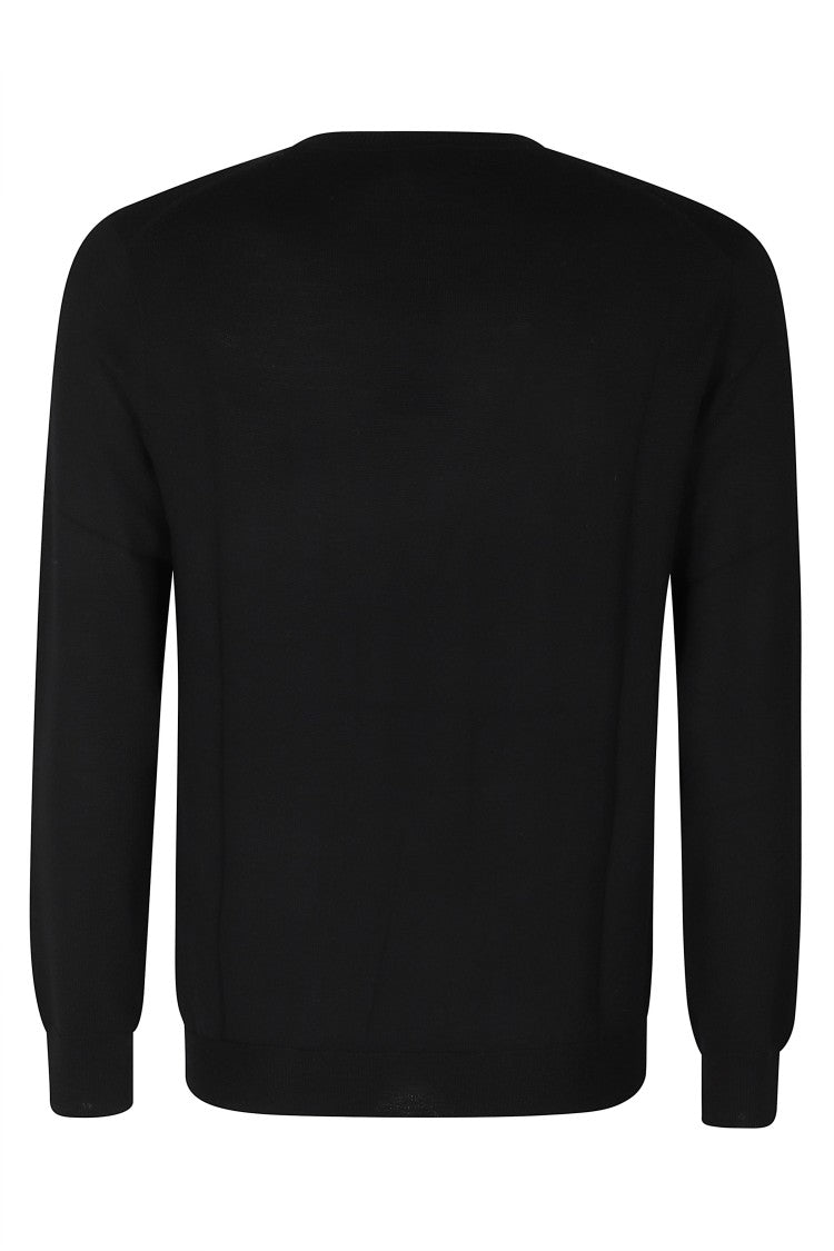 Polo Ralph Lauren Black Crewneck Merino Wool Pullover Sweater