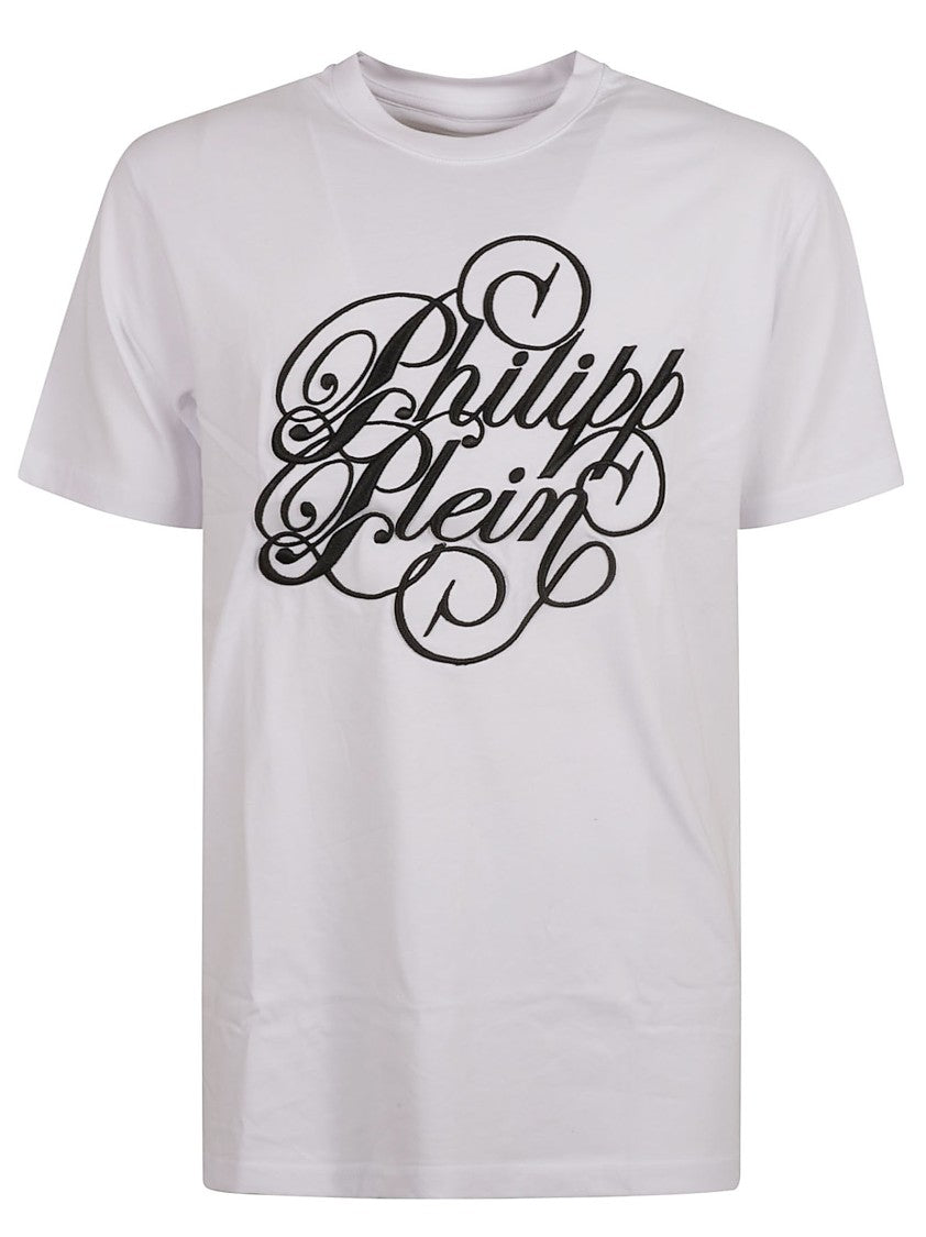 Philipp Plein Relaxed-Fit White T-Shirt With Bold Logo