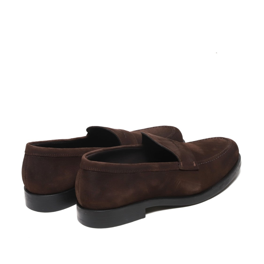 Rossano Bisconti Moccasin With Mask In Soft Ebony Suede