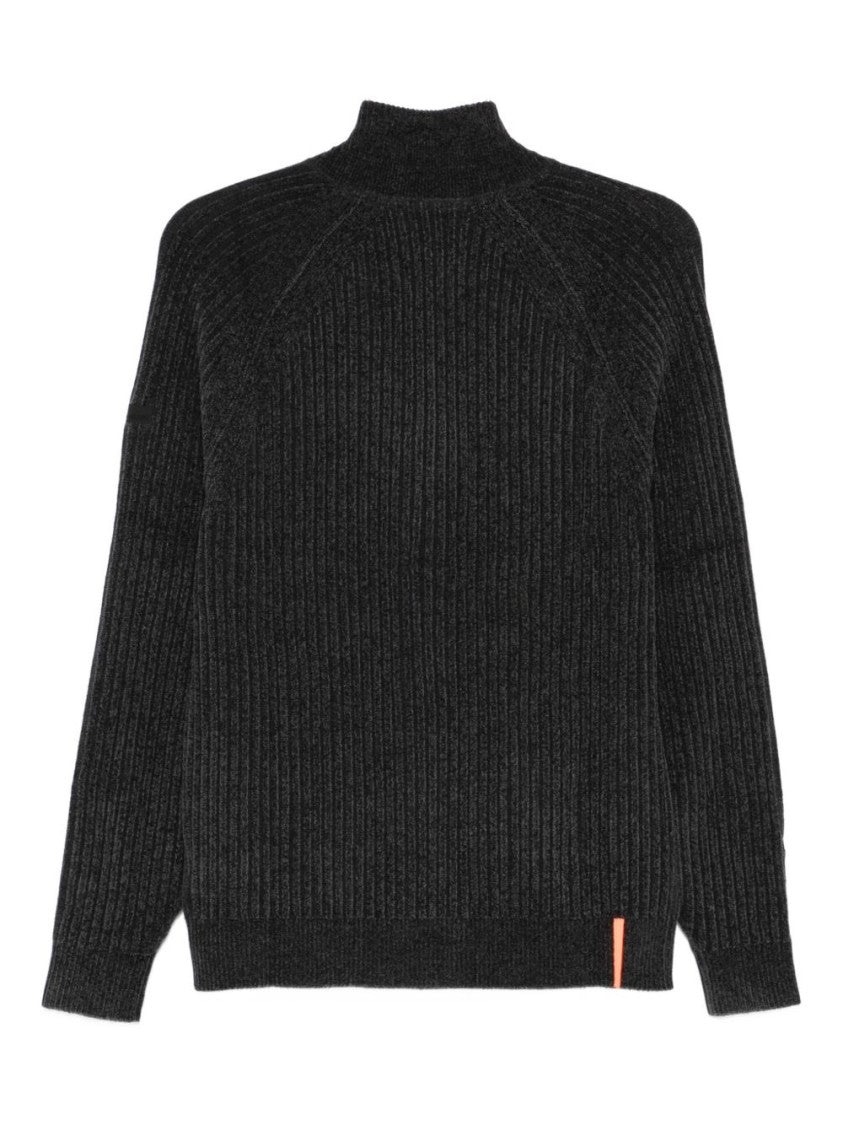 Rrd Ribbed Knit Sweater With Full Front Zipper