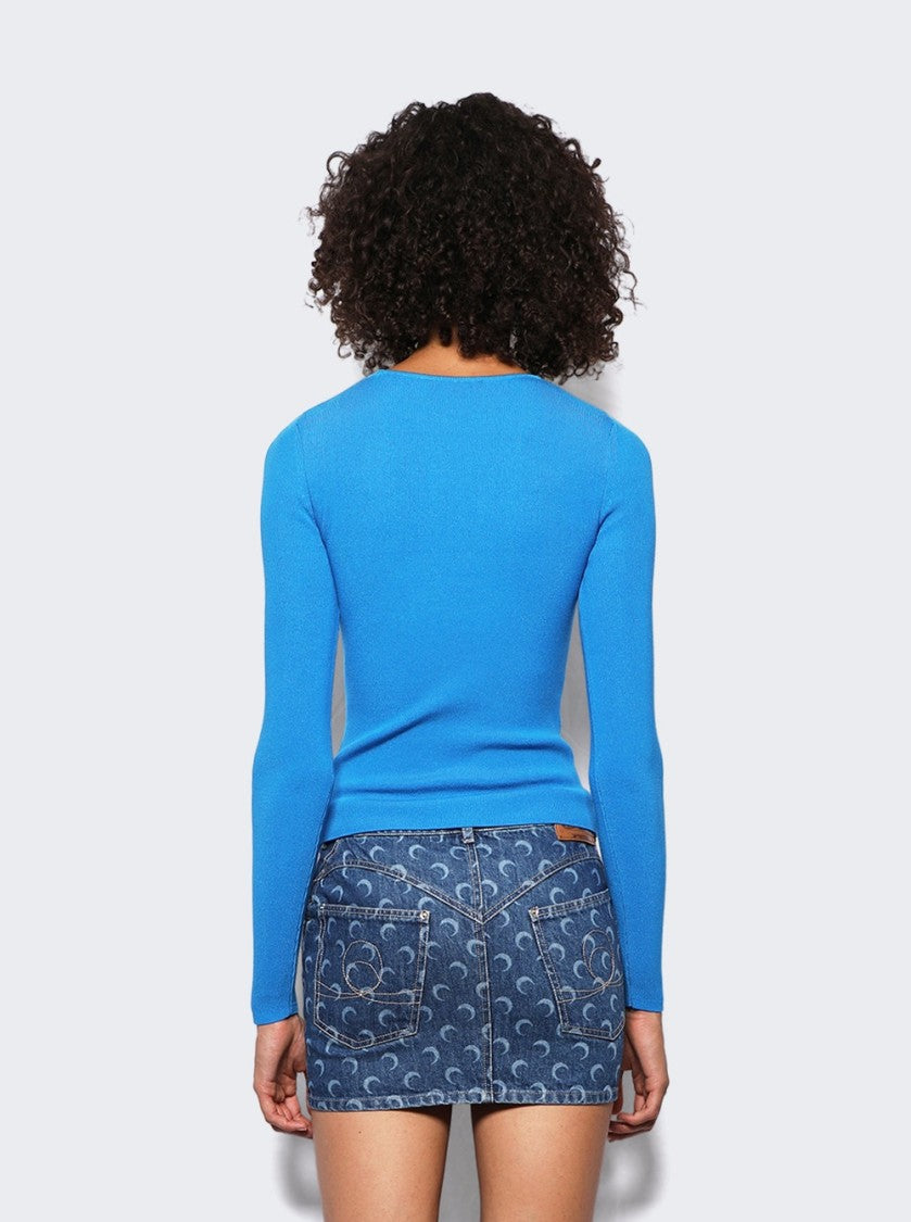 Marine Serre Open Back Pullover Top