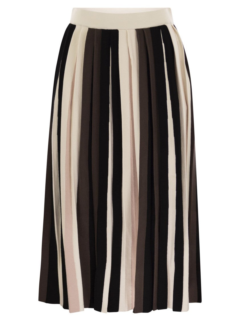 Max Mara Pleiadi - Pleated Viscose Skirt