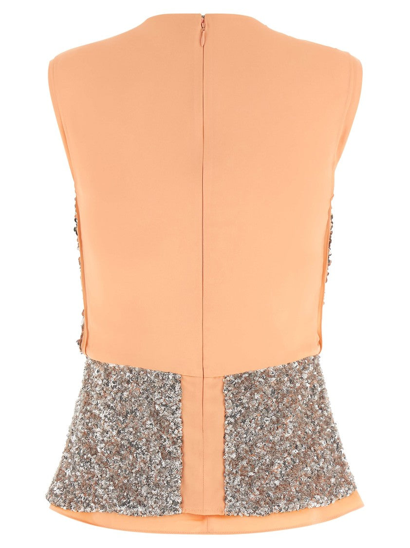 Paco Rabanne Double Layer Peplum Top