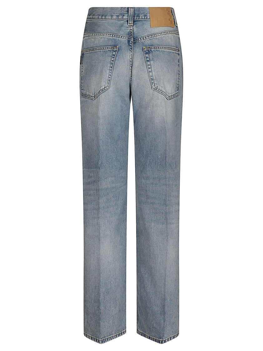 Haikure Medium-Rise Wide-Leg Jeans With Suede Patch Detail