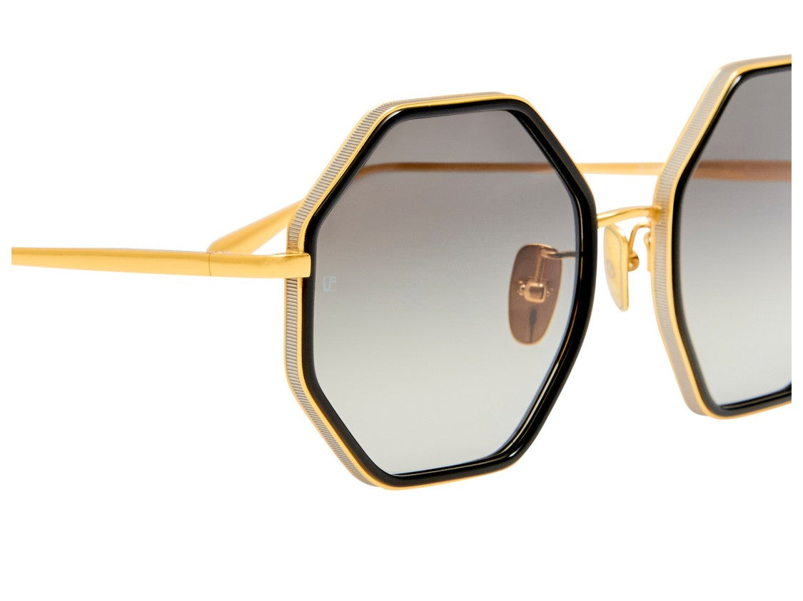 Linda Farrow Gold Lfl1709 Gradient Octagonal Sunglasses