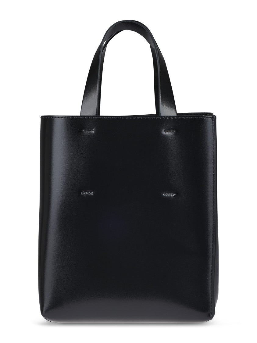Marni Structured Tote Bag With Glossy Finish