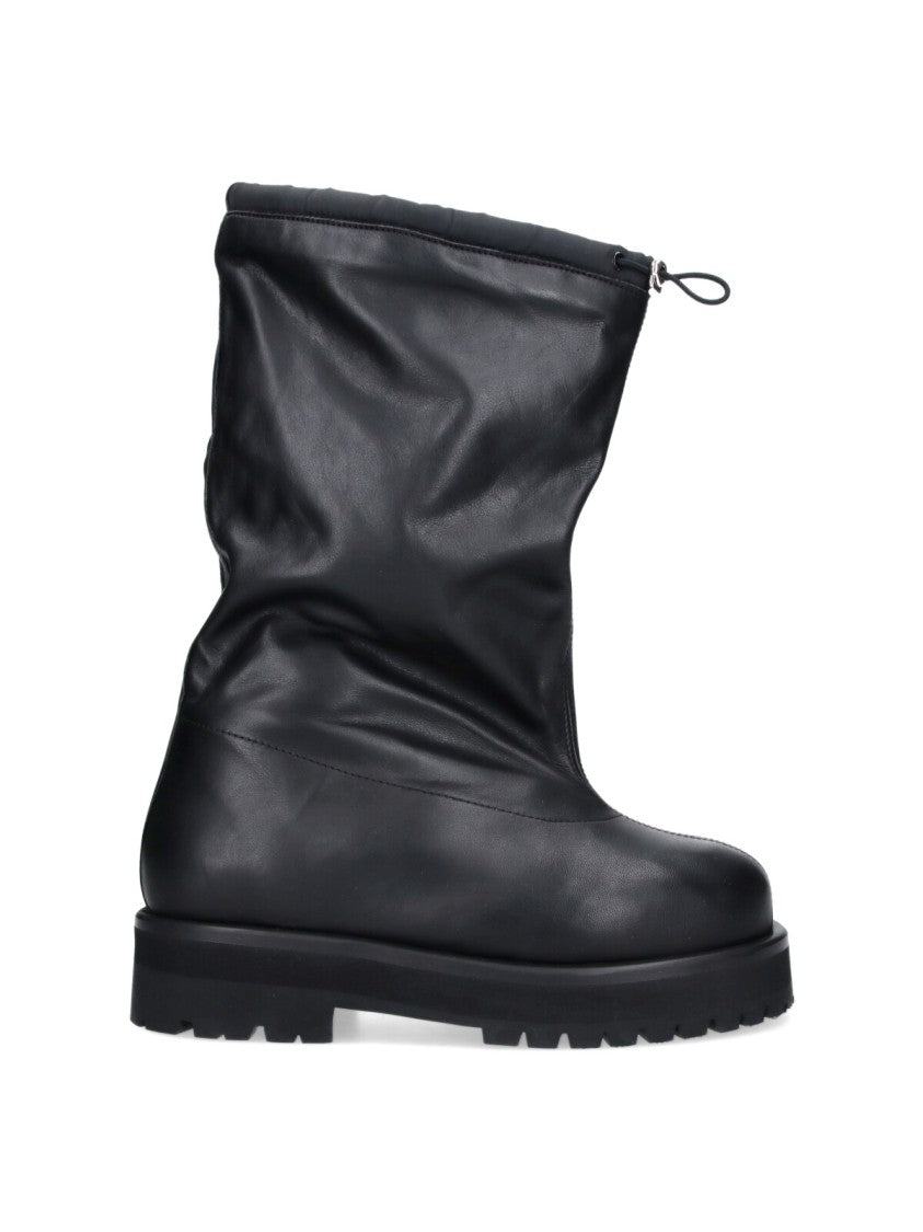 Pdf Black Slouched Drawstring Matte Boots