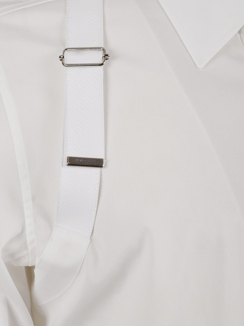 Alexander Mcqueen Structured White Shirt With Classic Collar