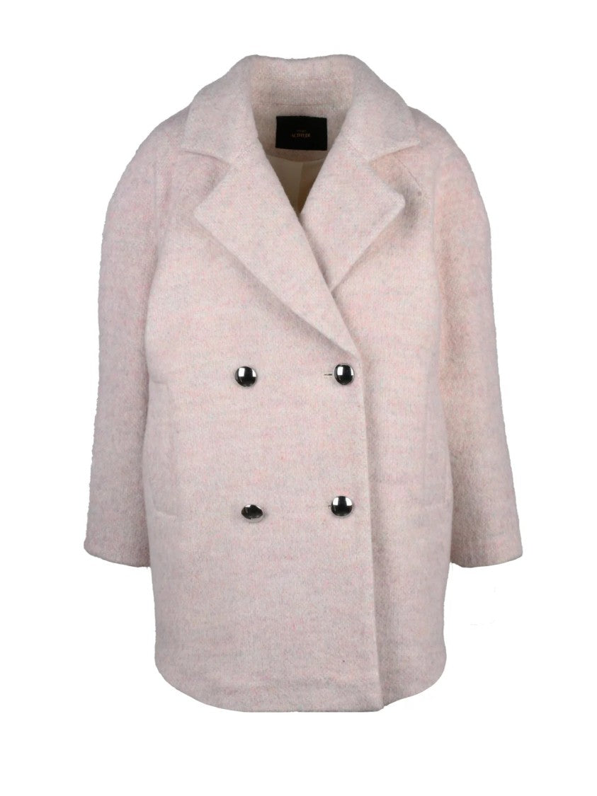 Twinset Actitude Pink Double-Breasted Coat