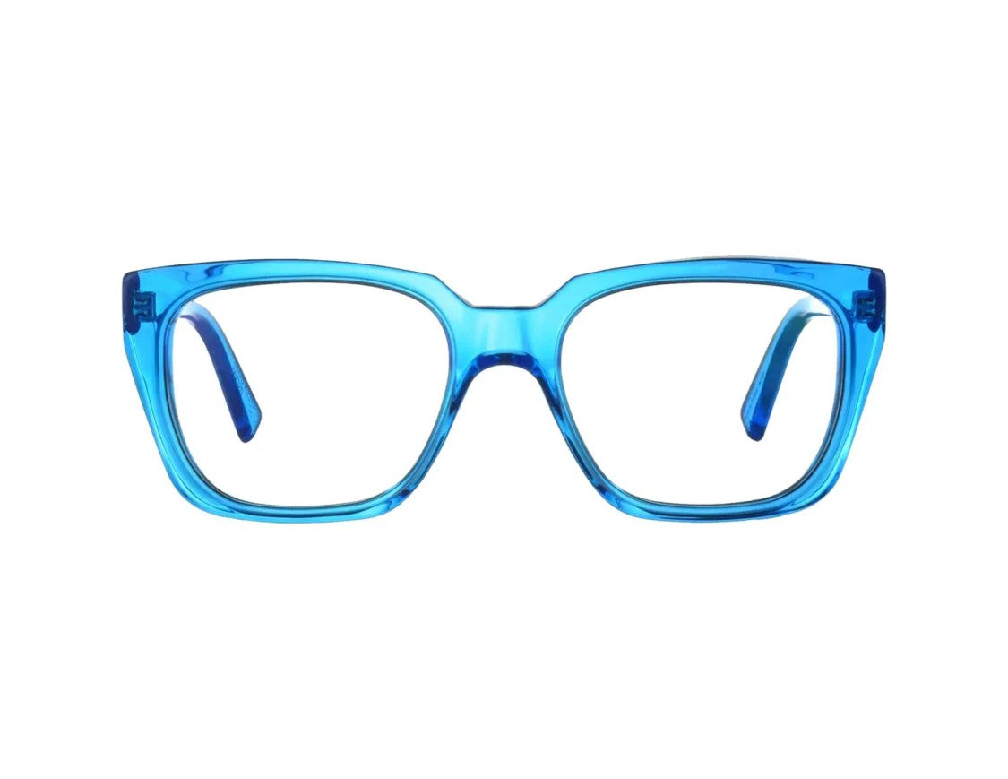Kirk&Kirk 11184940A Rectangular Transparent Blue Acrylic Eyeglasses