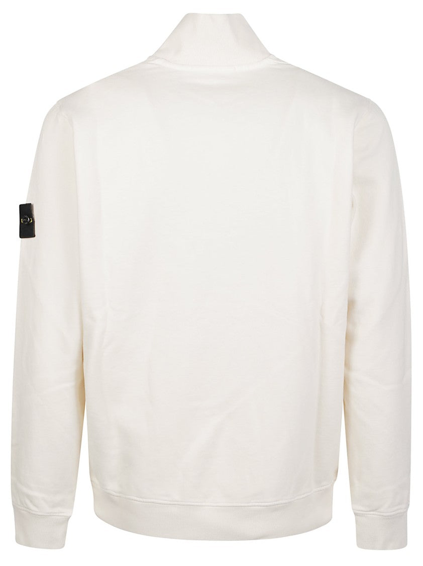 Stone Island Half-Zip High Collar Cotton Sweatshirt