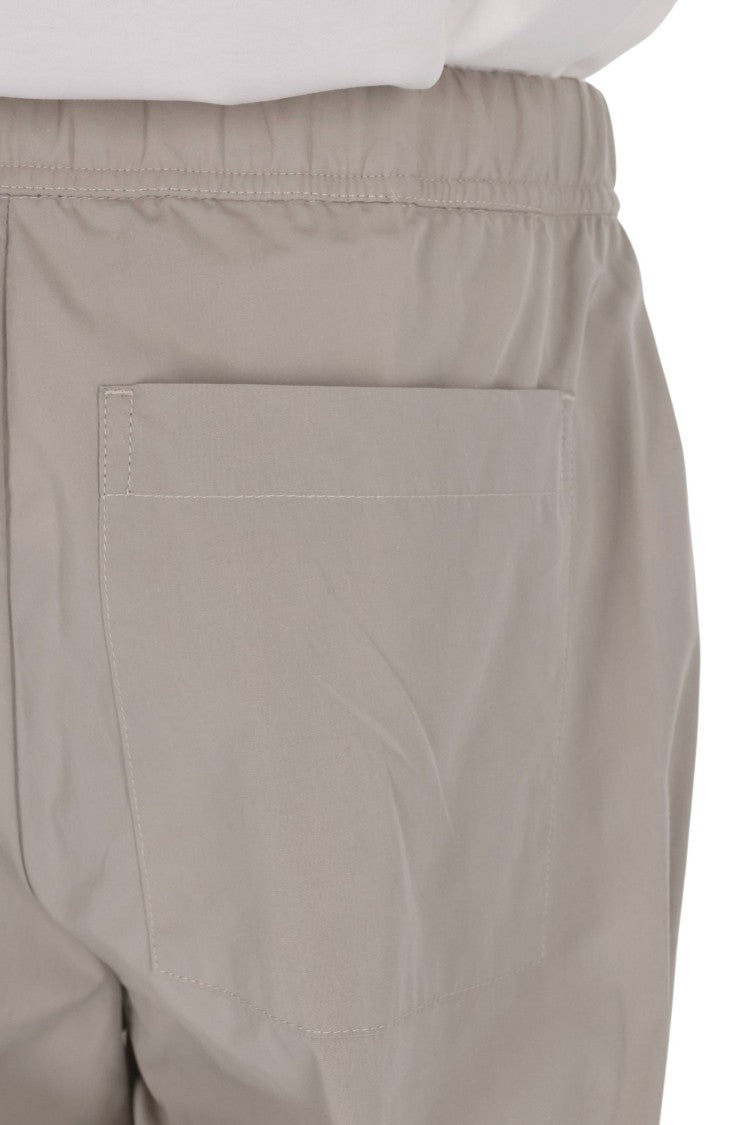 Officine Generale Straight-Leg Cotton Popeline Pants With Elastic Waistband