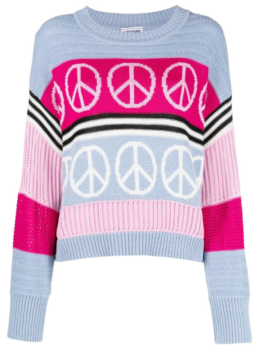Moschino Relaxed Fit Wool Blend Sweater