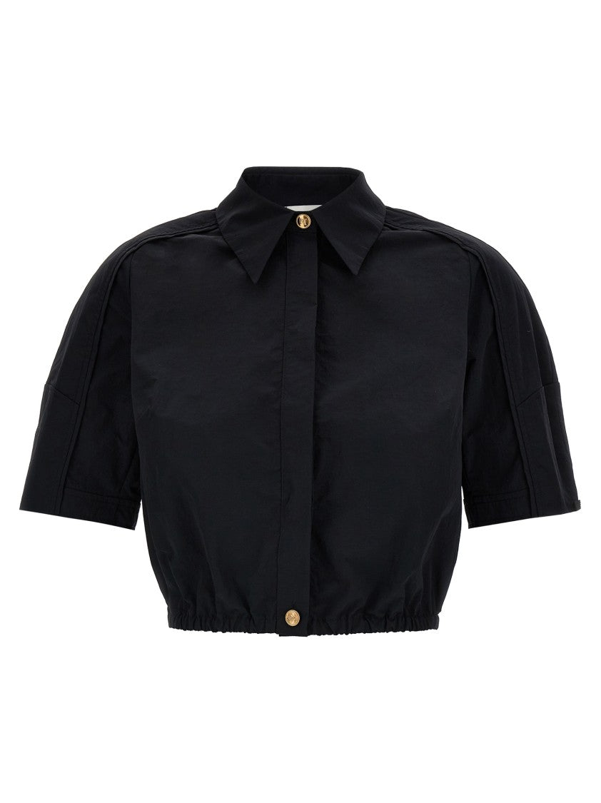 Elisabetta Franchi Cropped Vela Fabric Shirt