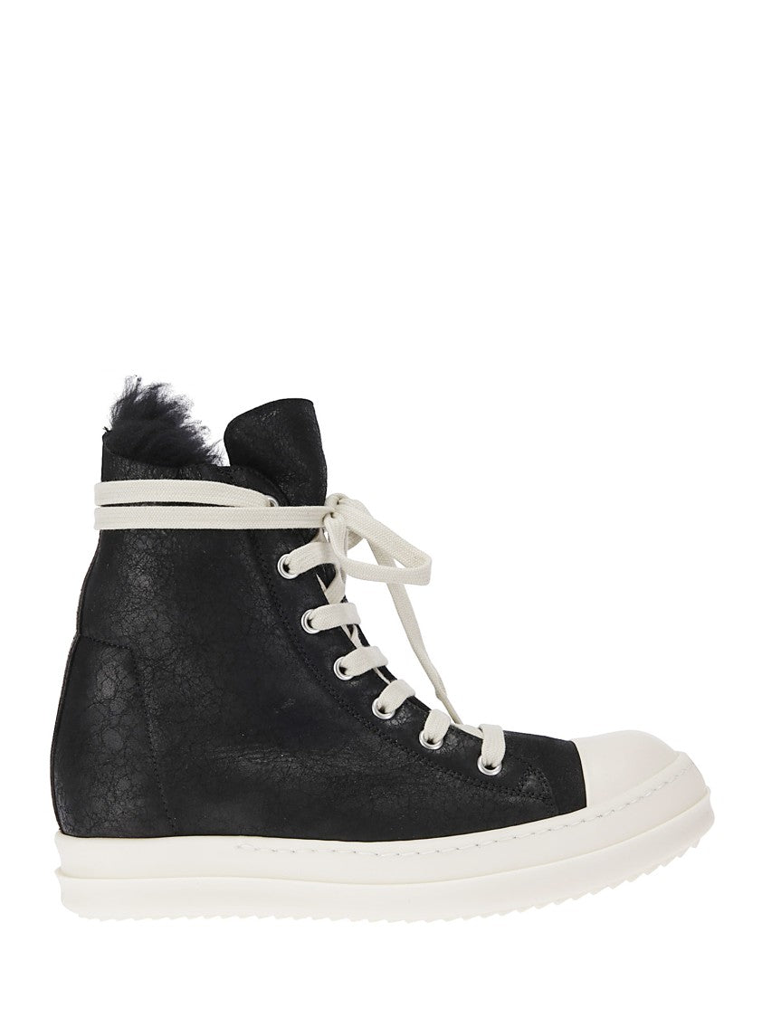 Rick Owens Front Lace And Zip Closure Sneakers