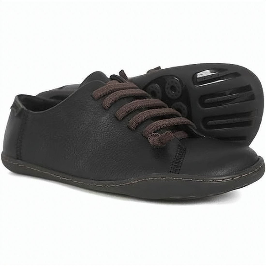 Camper Low-Profile Black Sneakers With Rounded Toes