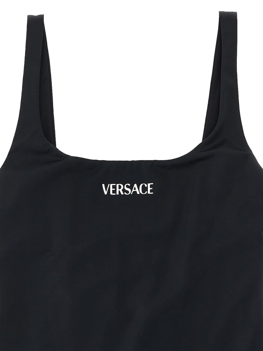 Versace ' Logo' One-Piece Swimsuit