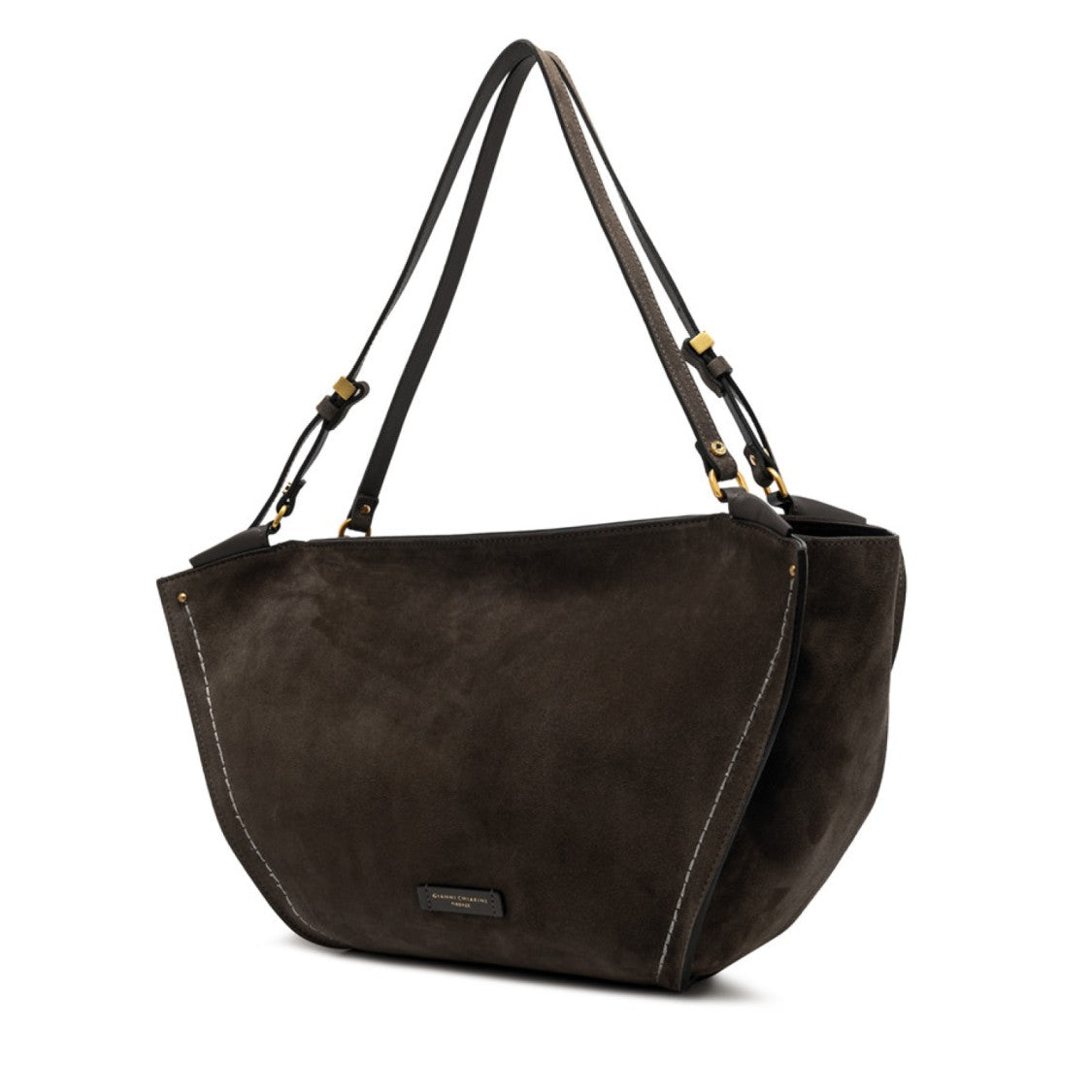Gianni Chiarini Brown Bloom Suede Bag