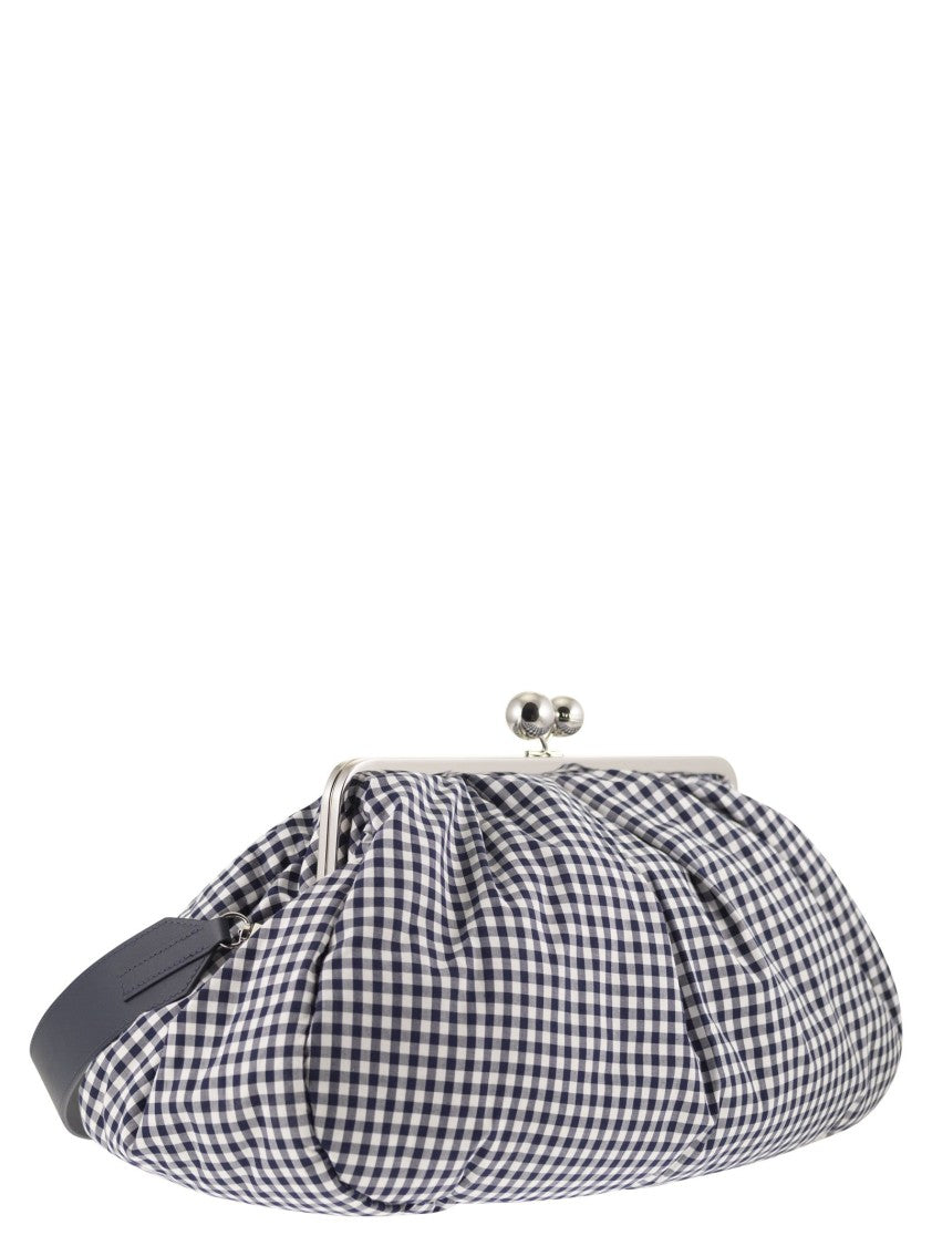 Max Mara Large Vichy Pattern Cotton Bag With Straps