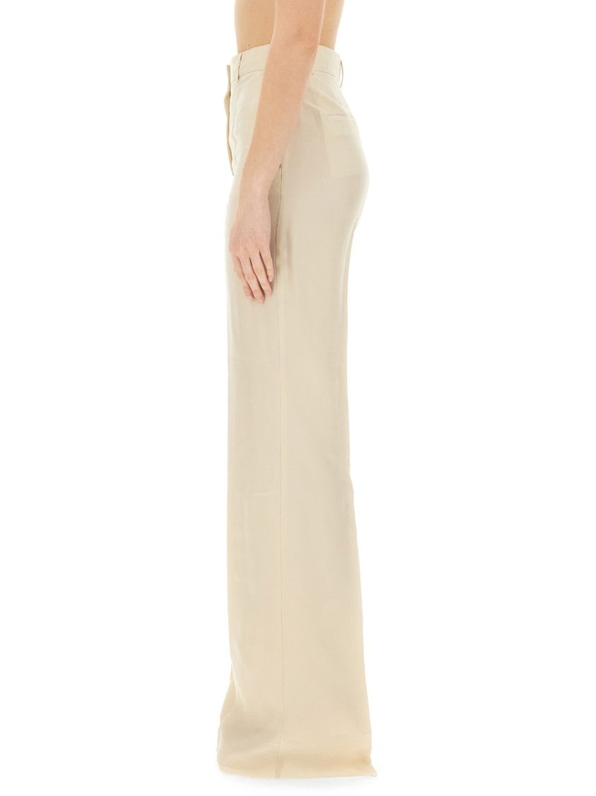 Sportmax High Waist Flare Fit Viscose Pants
