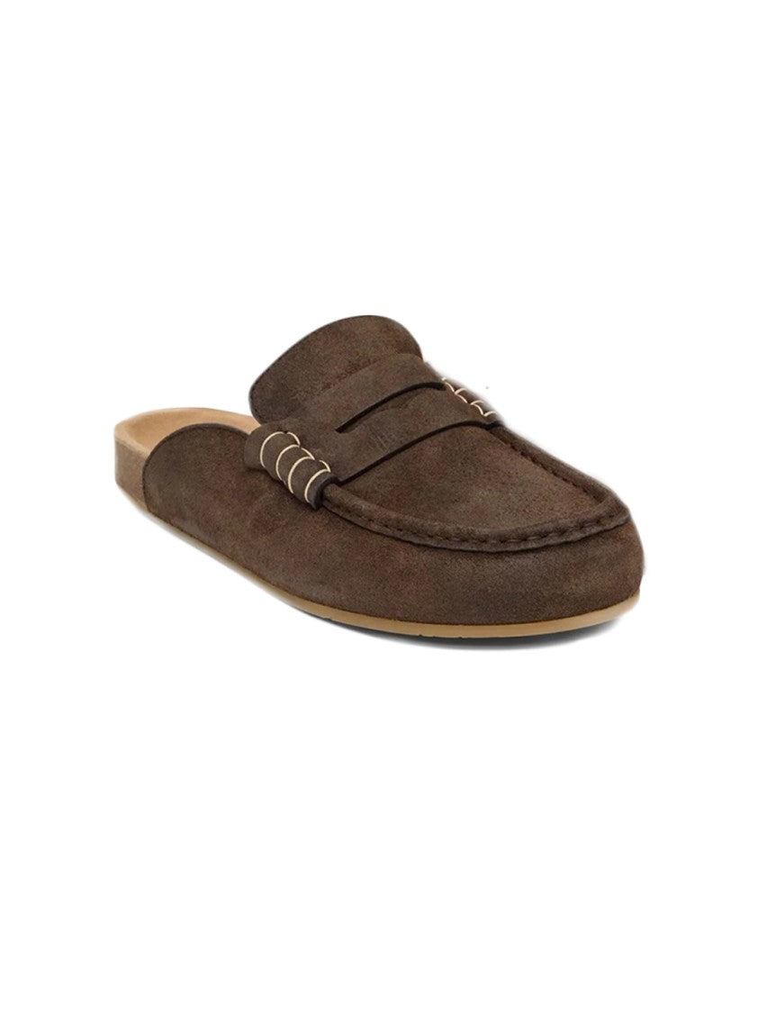 J. W. Anderson Brown Suede Loafers With Distinctive Stitch Detail