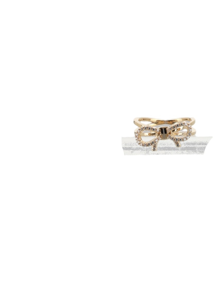 Ferragamo Gold Bow-Embellished Brass Rings