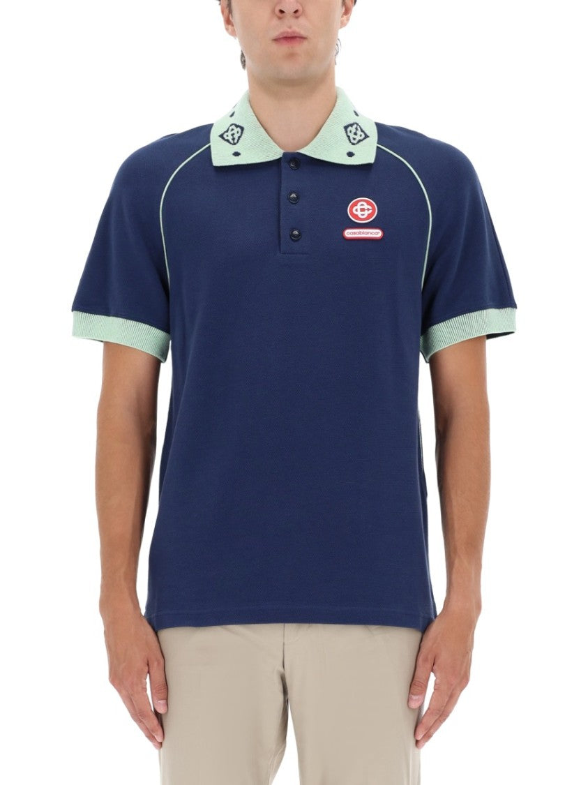 Casablanca Deep Blue Polo Shirt