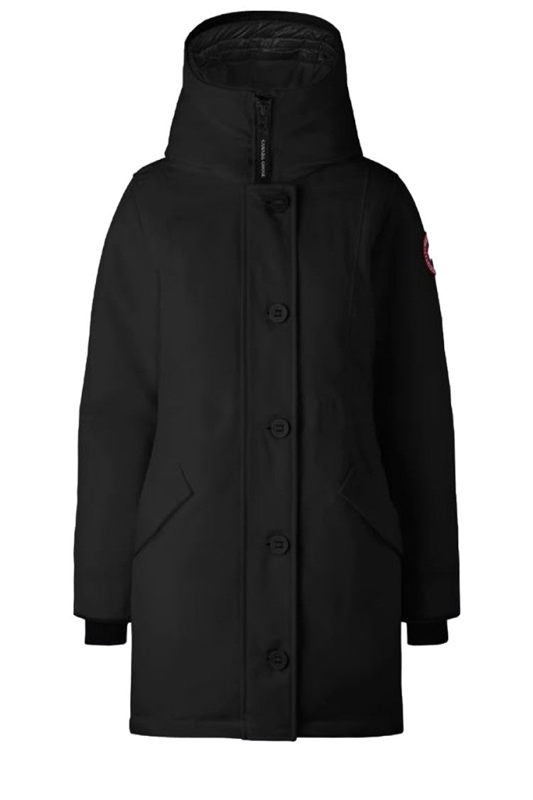 Canada Goose Black Rossclair Nylon Hooded Parka